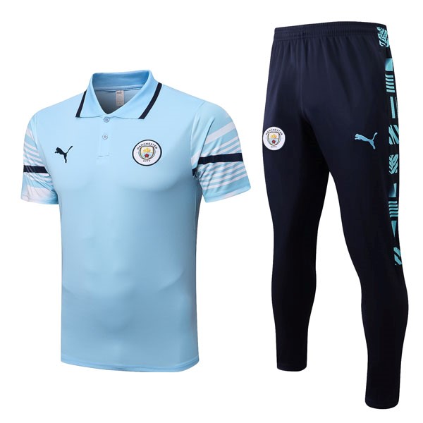 Polo Manchester City Conjunto Completo 2022/2023 Azul